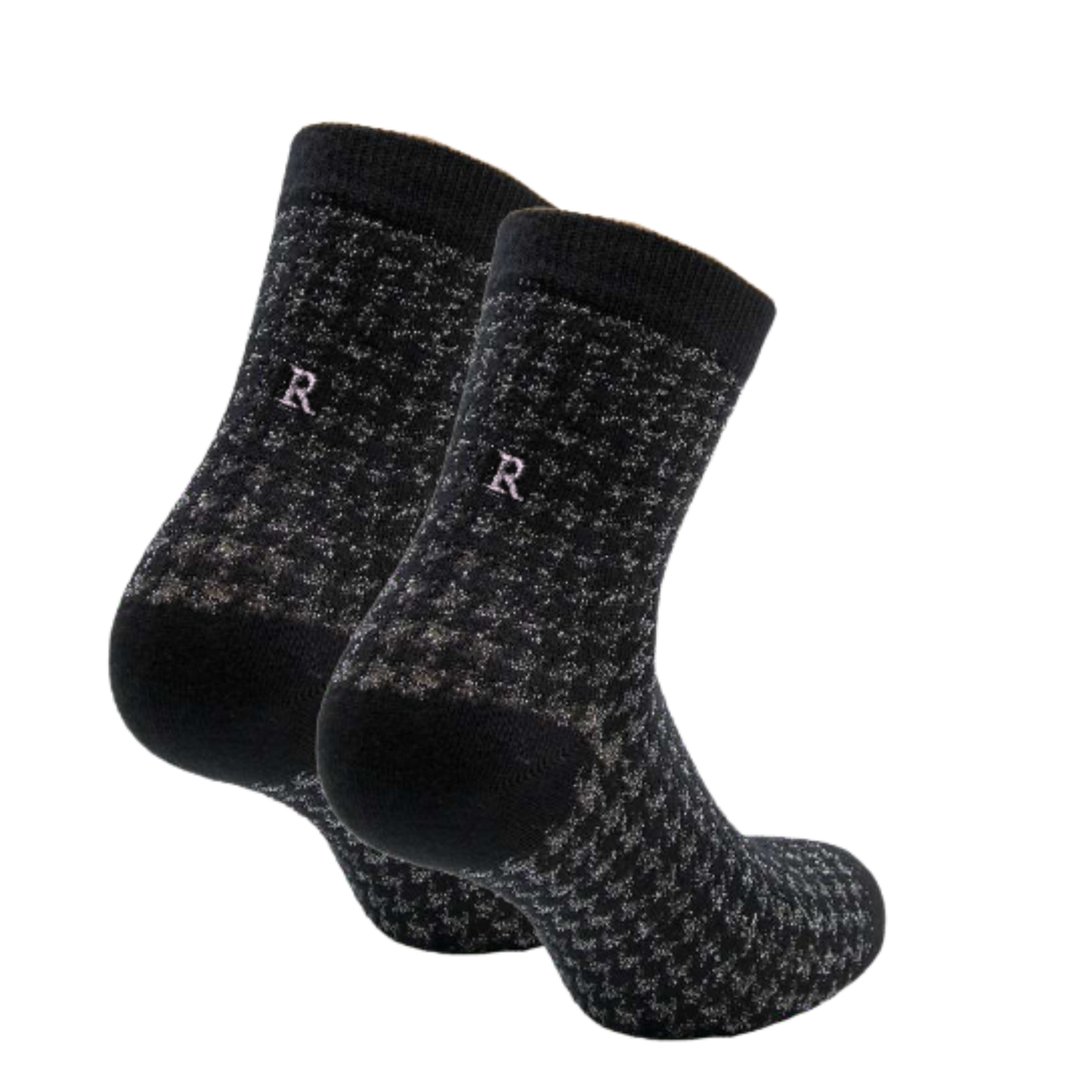 654 PIED DE POULE LUREX ric.ARGENTO - Caviglia (BOX 60pz IVA incl.)