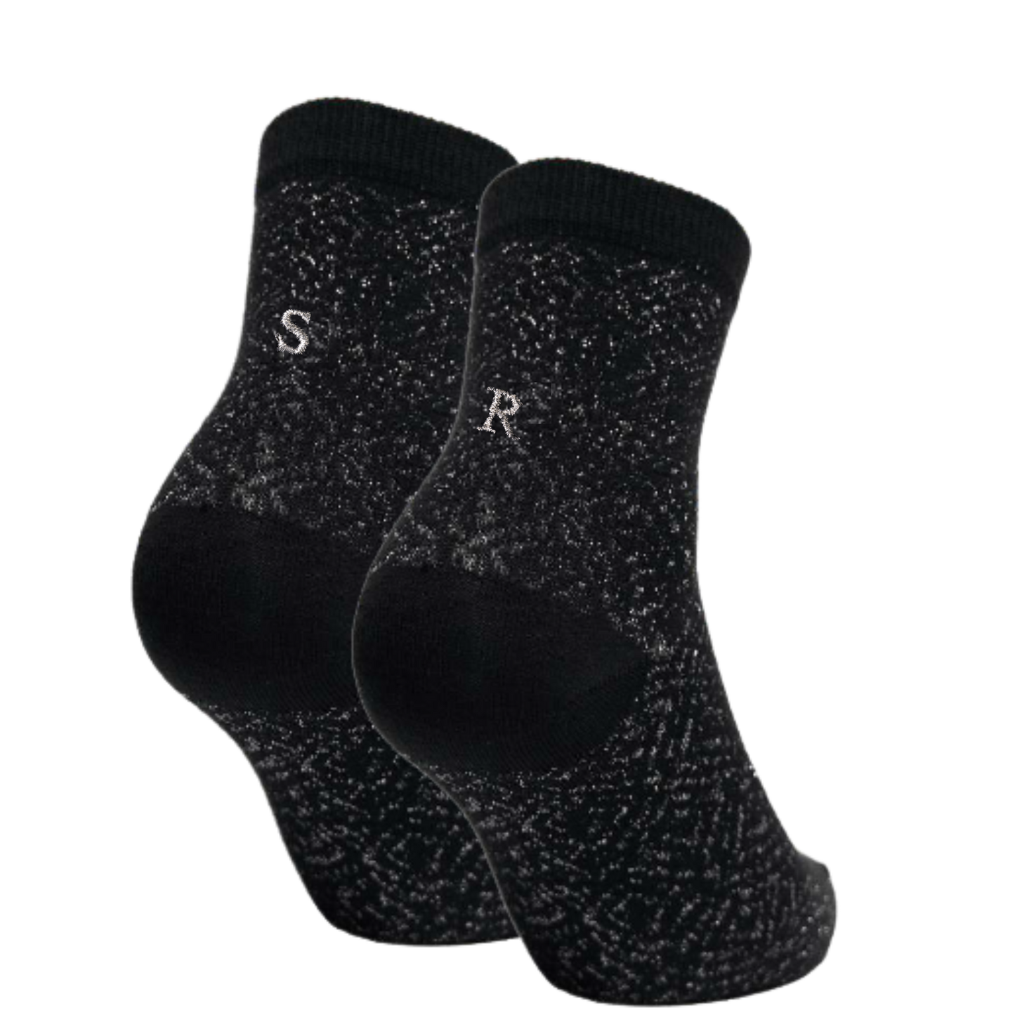 657 NERO ALLOVER LUREX ric.GRIGIO - Caviglia (BOX 60pz IVA incl.)