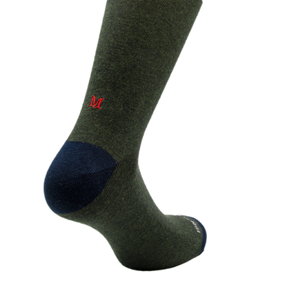 102 VERDE ric.ROSSO Cotone - Ginocchio (BOX 60pz IVA incl.)