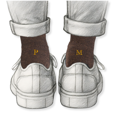105 MARRONE ric.SENAPE Cotone - Ginocchio (BOX 60pz IVA incl.)