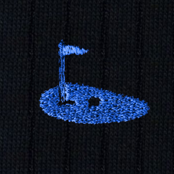 10 Buca Golf Cotone Blu - Ginocchio