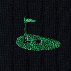 10 Buca Golf Cotone Blu - Ginocchio