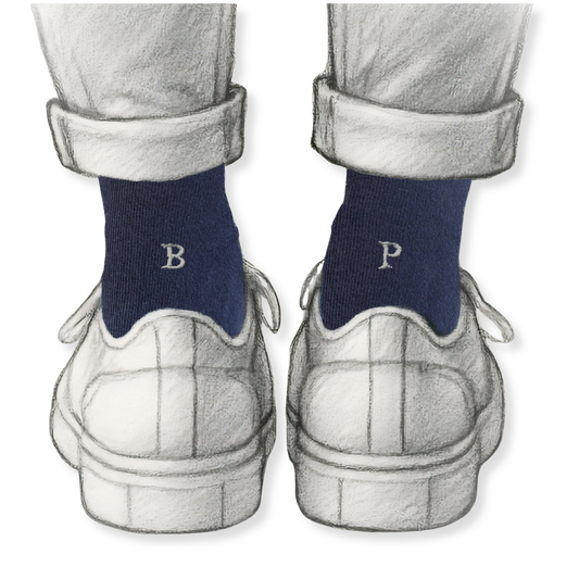 131 BLU ric.GRIGIO Cotone - Ginocchio (BOX 60pz IVA incl.)