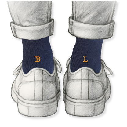 134 BLU ric.SENAPE Cotone - Ginocchio (BOX 60pz IVA incl.)
