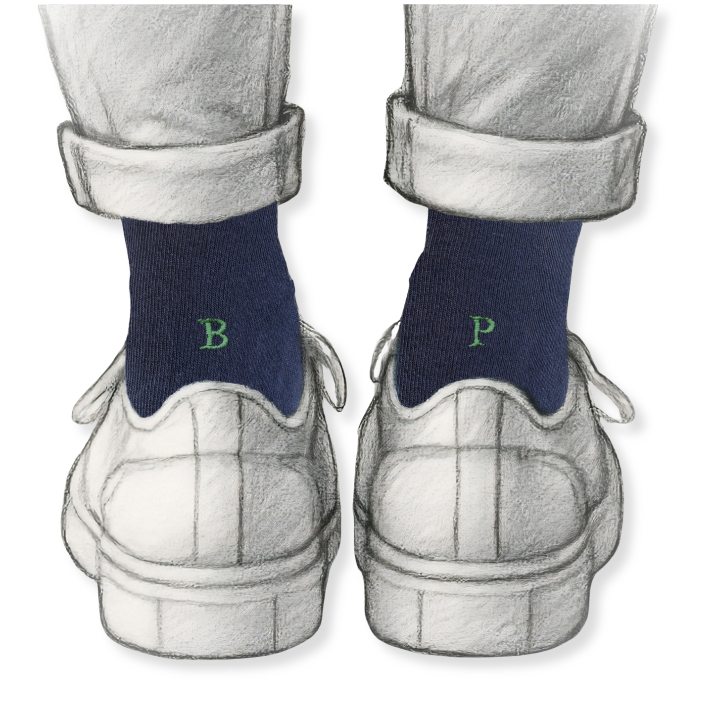 135 BLU ric.VERDE Cotone - Ginocchio (BOX 60pz IVA incl.)