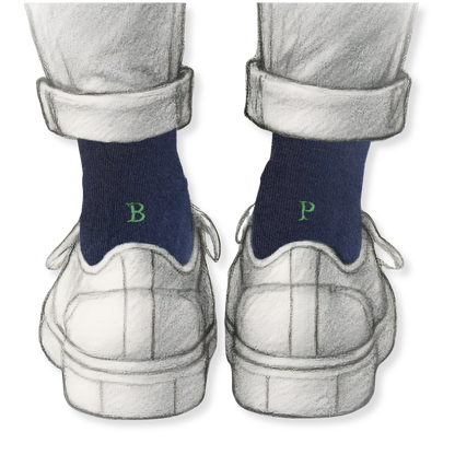 135 BLU ric.VERDE Cotone - Ginocchio (BOX 60pz IVA incl.)