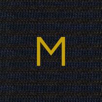 314 Riga(0,4) Cotone BLU MEL.-MARRONE ric.Senape-Ginocch.