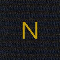 314 Riga(0,4) Cotone BLU MEL.-MARRONE ric.Senape-Ginocch.