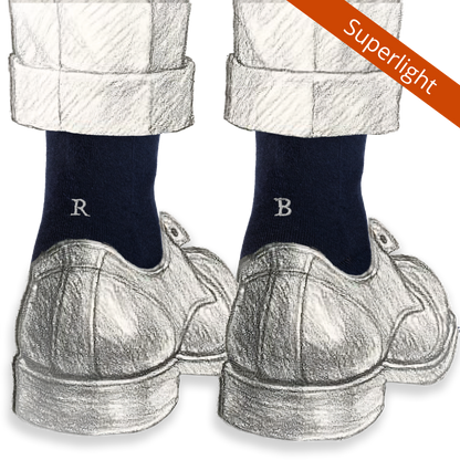 151 BLU ric.GRIGIO Filo Scozia - Ginocchio