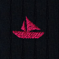 18 Barca a Vela Cotone Blu - Ginocchio