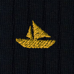 18 Barca a Vela Cotone Blu - Ginocchio