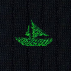 18 Barca a Vela Cotone Blu - Ginocchio