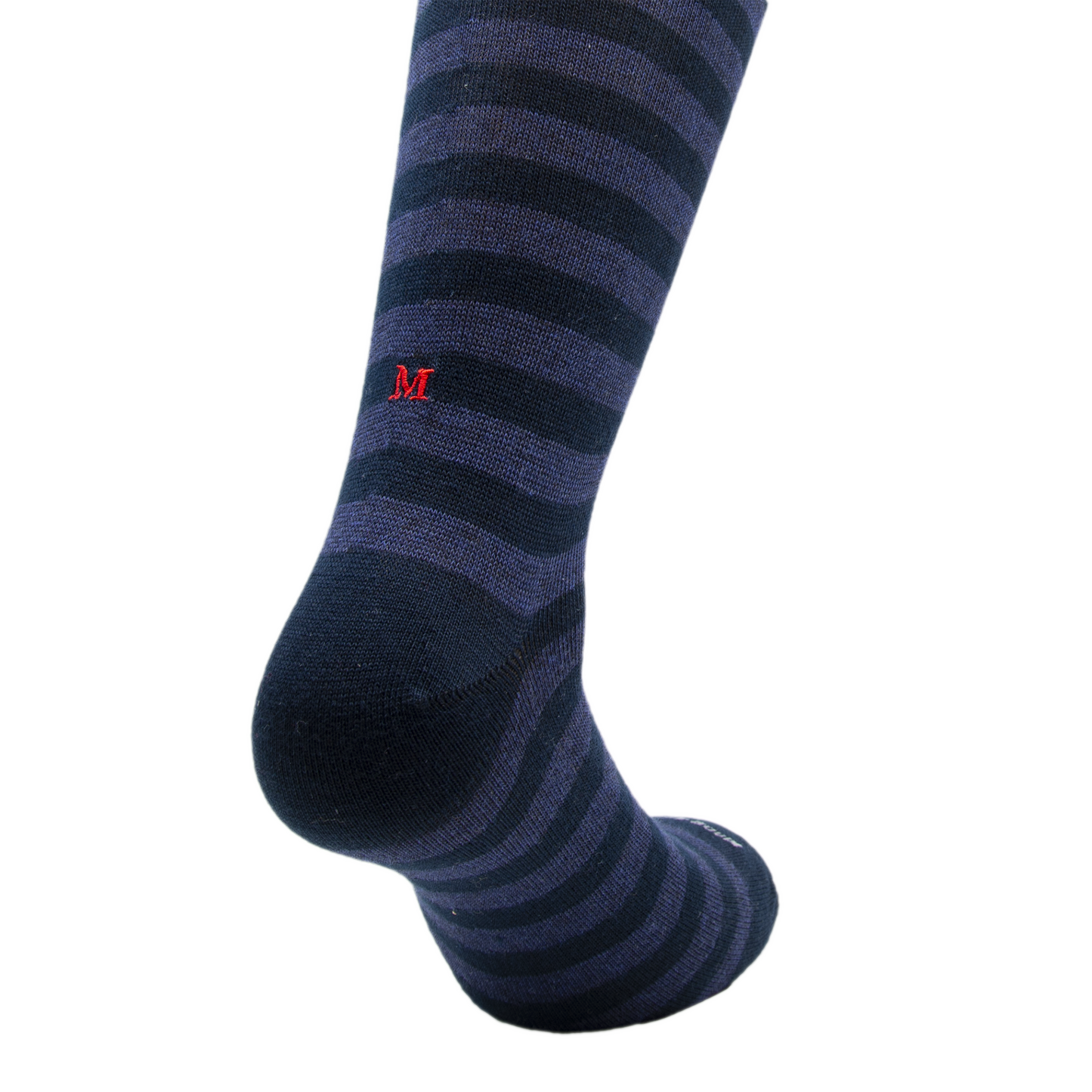 201 Riga (1,2) Cotone BLU NAVY - BLU MEL. ric.Rosso-Ginocchio (BOX 60pz IVA incl.)