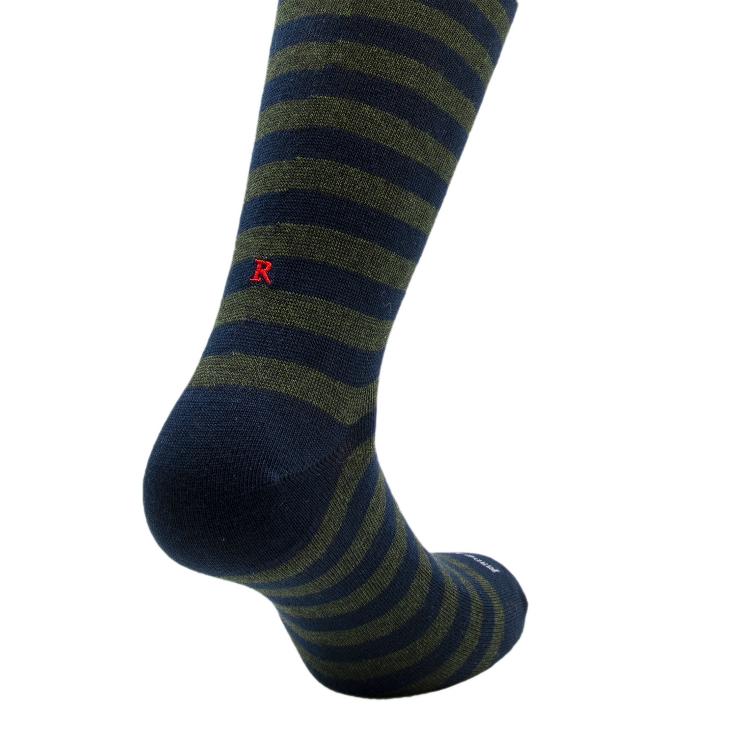 202 Riga (1,2) Cotone BLU NAVY - VERDE MEL. ric.Rosso-Ginocchio (BOX 60pz IVA incl.)