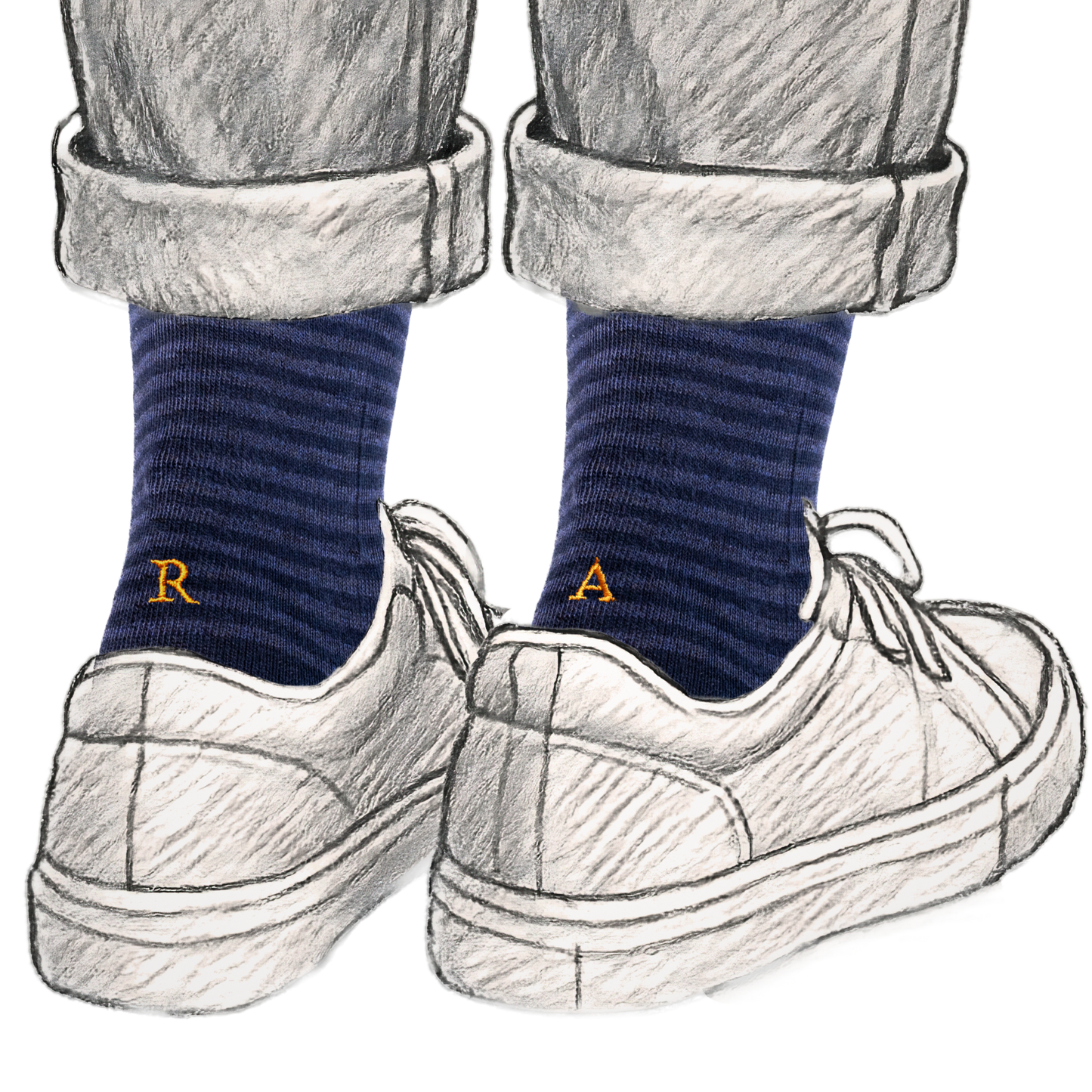 315 Riga(0,4) Cotone BLU NAVY -  BLU MEL.ric.Senape-Ginocch. (BOX 60pz IVA incl.)