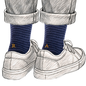 315 Riga(0,4) Cotone BLU NAVY -  BLU MEL.ric.Senape-Ginocch. (BOX 60pz IVA incl.)