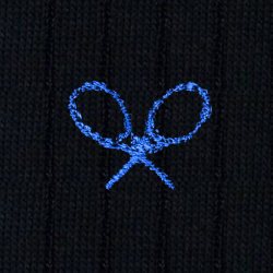 32 Racchette Cotone Blu - Ginocchio