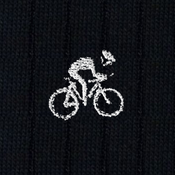 72 Ciclista Cotone Blu - Ginocchio