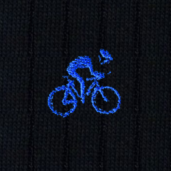 72 Ciclista Cotone Blu - Ginocchio