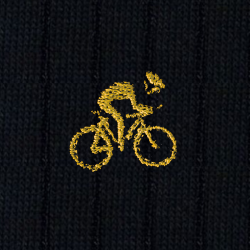 72 Ciclista Cotone Blu - Ginocchio