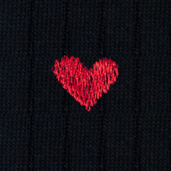 76 Cuore Cotone Blu - Ginocchio