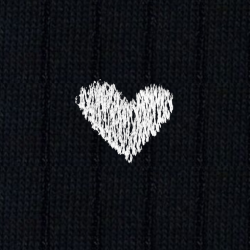 76 Cuore Cotone Blu - Ginocchio