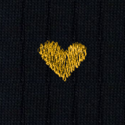 76 Cuore Cotone Blu - Ginocchio