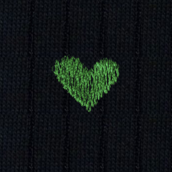 76 Cuore Cotone Blu - Ginocchio