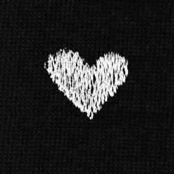 76 Cuore Cotone Nero - Polpaccio