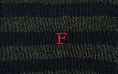 202 Riga(1,2) Cotone BLU NAVY - VERDE ric.Rosso-Ginocchio